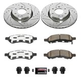 PowerStop Z26 Street Warrior Brake Upgrade Kits K2060-26 Rotors/Pads, Drilled/Slotted, Iron, Zinc Dichromate Plated, Front/Rear, Buick, Chevy, GMC, Saab, Kit thumbnail 5