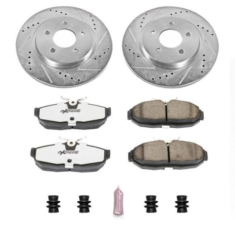 Power Stop 05-10 Ford Mustang Front & Rear Z26 Street Warrior Brake Kit (1x psbK1384-26, 1x psbK1380-26)