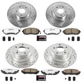 Power Stop 05-06 Saab 9-2X Front & Rear Z26 Street Warrior Brake Kit (1x psbK447-26, 1x psbK2373-26) thumbnail 2