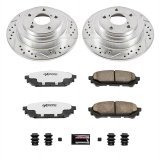 Power Stop 05-06 Saab 9-2X Front & Rear Z26 Street Warrior Brake Kit (1x psbK447-26, 1x psbK2373-26) thumbnail 5