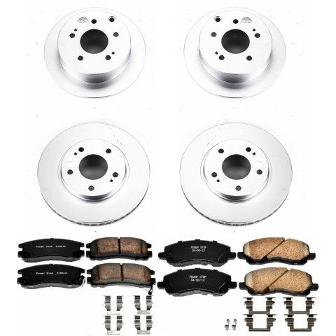 Power Stop 04-12 Mitsubishi Galant Front & Rear Z17 Evolution Geomet Coated Brake Kit (1x psbCRK1678, 1x psbCRK155) thumbnail 1