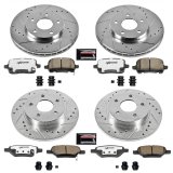 Power Stop 04-08 Chevrolet Malibu Front & Rear Z26 Street Warrior Brake Kit (1x psbK1616-26, 1x psbK1617-26) thumbnail 4