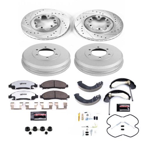 PowerStop Z36 Truck and Tow Brake Upgrade Kits K15236DK-36 Rotor Pad Combo, Tow, Front/Rear, Cross-drilled/Slotted Rotors, Zinc Dichromate Plated, Carbon Ceramic Pads, Chevy, GMC, Isuzu thumbnail 5