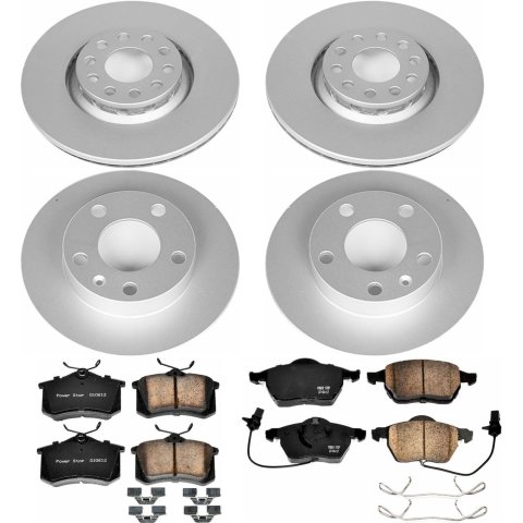 Power Stop 04-05 Audi A4 Quattro Front & Rear Z23 Evolution Sport Coated Brake Kit (1x psbCRK3129, 1x psbCRK636)