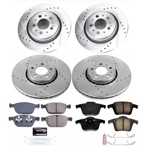 Power Stop 03-14 Volvo XC90 Front & Rear Z23 Evolution Sport Brake Kit (1x psbK3039, 1x psbK5707) thumbnail 8