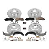 PowerStop Z23 Evolution Sport Disc and Drum Brake Upgrade Kits for 2003-2009 RANGER, B4000, 2005 B3000 - K15005DK Kits, Cross-drilled/Slotted, 11.97 in. Front, Zinc Plated, Carbon Fiber Ceramic Pads, 10.000 in. Rear, Ford, Mazda, Kit thumbnail 4