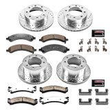 PowerStop Z36 Truck and Tow Brake Upgrade Kits for 2003-2008 EXPRESS 3500, SAVANA 3500 - K4528-36 Rotors/Pads, Tow, Drilled/Slotted, Iron, Zinc Plated, Front/Rear, Chevy, GMC, Kit thumbnail 4