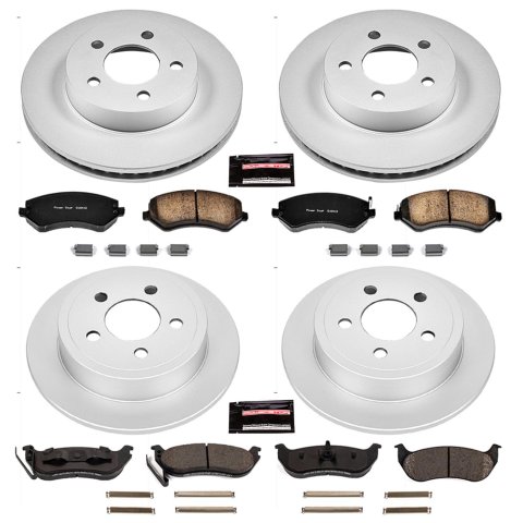 Power Stop 03-07 Jeep Liberty Front & Rear Z17 Evolution Geomet Coated Brake Kit (1x psbCRK2160, 1x psbCRK2197)