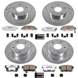 Power Stop 03-07 Honda Accord Front & Rear Z26 Street Warrior Brake Kit (1x psbK2558-26, 1x psbK2391-26) thumbnail 4