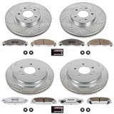 Power Stop 03-07 Cadillac CTS Front & Rear Z26 Street Warrior Brake Kit (1x psbK1425-26, 1x psbK1419-26) thumbnail 3