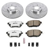 PowerStop Z26 Street Warrior Brake Upgrade Kits for 2003-2005 FX35, FX45, 2003-2011 MURANO - K2767-26 Rotors/Pads, Iron, Drilled/Slotted, Zinc Plated, Carbon Ceramic Pads, Front/Rear, Infiniti, Nissan, Kit thumbnail 6