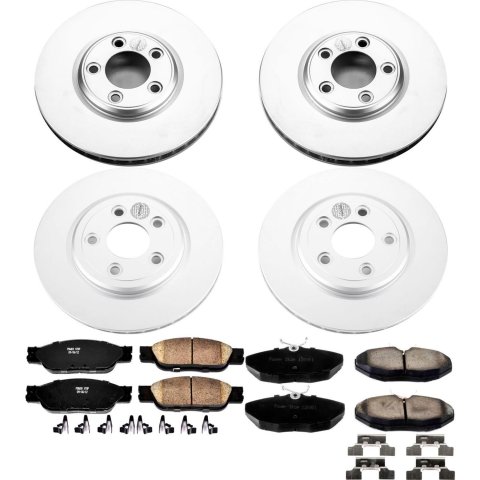 Power Stop 03-04 Jaguar S-Type Front & Rear Z17 Evolution Geomet Coated Brake Kit (1x psbCRK1353, 1x psbCRK3141) thumbnail 4