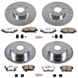 Power Stop 02-04 Honda CR-V Front & Rear Z26 Street Warrior Brake Kit (1x psbK6172-26, 1x psbK1043-26) thumbnail 4