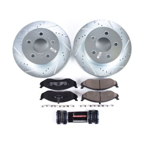 Power Stop 01-06 Jeep Wrangler Front & Rear Z23 Evolution Sport Brake Kit (1x psbK2152, 1x psbKOE15374DK)