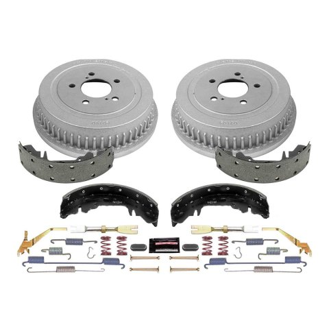 PowerStop Z23 Evolution Sport Disc and Drum Brake Upgrade Kits K15013DK Kits, Cross-drilled/Slotted, 11.02 in. Front, Zinc Plated, Carbon Fiber Ceramic Pads, 9.900 in. Rear, Chrysler, Dodge, Kit thumbnail 3