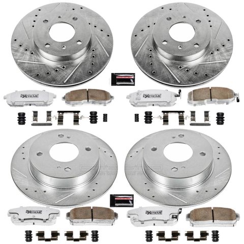Power Stop 01-02 Infiniti G20 Front & Rear Z26 Street Warrior Brake Kit (1x psbK749-26, 1x psbK741-26) thumbnail 2