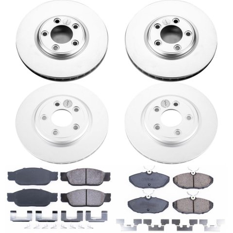 Power Stop 00-06 Lincoln LS Front & Rear Z17 Evolution Geomet Coated Brake Kit (1x psbCRK1351, 1x psbCRK1361) thumbnail 4
