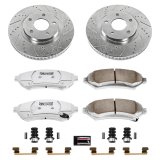Power Stop 00-05 Chevrolet Impala Front & Rear Z26 Street Warrior Brake Kit (1x psbK1558-26, 1x psbK1542-26) thumbnail 5