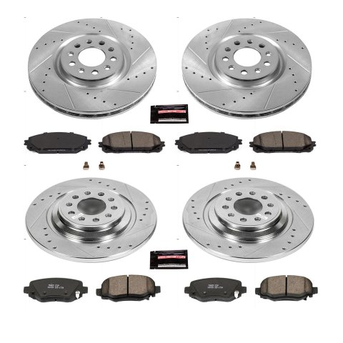 Power Stop 17-19 Jeep Cherokee Front & Rear Z23 Evolution Sport Brake Kit (1x psbK6542, 1x psbK7414) thumbnail 2