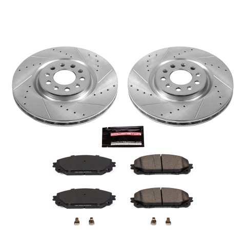 Power Stop 17-19 Jeep Cherokee Front & Rear Z23 Evolution Sport Brake Kit (1x psbK6542, 1x psbK7414) thumbnail 3