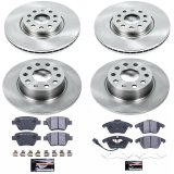 PowerStop Track Day Spec High Performance Brake Kits TDSK5801 Rotor and Pad Combo, Platform Specific, Front/Rear, Solid Surface Rotors, Carbon Fiber Metallic Pads, Audi, Volkswagen, Kit thumbnail 1
