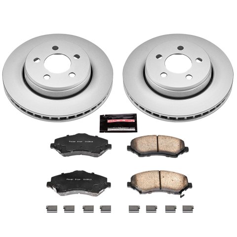 PowerStop Z17 Evolution Plus GEOMET Coated Brake Kits for 2008-2012 LIBERTY, 2007-2011 NITRO - CRK2832 Rotor and Pad Combos, Geomet Coated, Front and Rear, Solid Surface Rotors, Ceramic Pads, Dodge, Jeep, Kit thumbnail 5