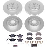 PowerStop Euro-Stop Brake Kits ESK2260 Pads and Rotors, Euro-Stop, Solid Surface, Iron, Geomet Coated, 12.280 in./11.260 in. Diameter, ECE R90 Ceramic Pads, Kit thumbnail 2