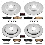 PowerStop Z17 Evolution Plus GEOMET Coated Brake Kits for 2003-2011 CROWN VICTORIA, GRAND MARQUIS, 2003-2004 MARAUDER - CRK1365 Rotor and Pad Combos, Geomet Coated, Front and Rear, Solid Surface Rotors, Ceramic Pads, Ford, Mercury, Kit thumbnail 1