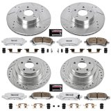 Power Stop 02-04 Subaru Legacy Front & Rear Z26 Street Warrior Brake Kit (1x psbK3124-26, 1x psbK1124-26) thumbnail 4