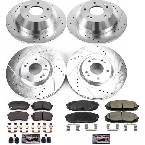 Power Stop 15-19 Kia Sedona Front & Rear Z23 Evolution Sport Brake Kit (1x psbK7218, 1x psbK7213) thumbnail 4