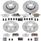 Power Stop 02-04 Audi A4 Front & Rear Z26 Street Warrior Brake Kit (1x psbK3129-26, 1x psbK528-26) thumbnail 4