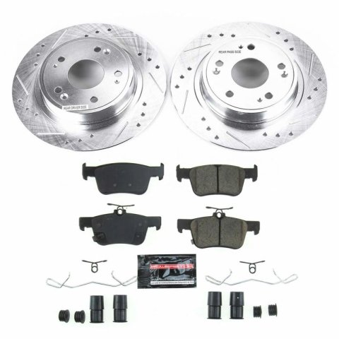Power Stop 18-19 Honda Accord Front & Rear Z23 Evolution Sport Brake Kit (1x psbK8165, 1x psbK8063)