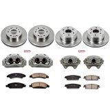 PowerStop Z17 Evolution Plus Stock Replacement Brake Kits with Calipers KCOE2070 Disc Kits, Autospecialty Kits, Front and Rear, Solid Surface Rotors, Cast Iron Calipers, Cadillac, Chevrolet, GMC, Kit thumbnail 2
