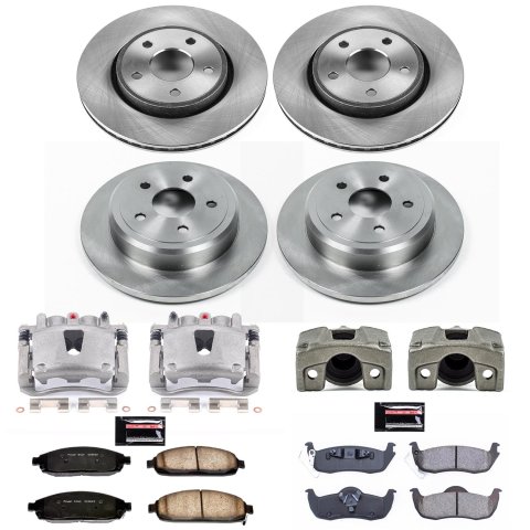 Power Stop 06-10 Jeep Commander Front & Rear Autospecialty Kit w/Cals (Bundled Kit)