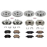 PowerStop Z17 Evolution Plus Stock Replacement Brake Kits with Calipers KCOE1612 Disc Kits, Autospecialty Kits, Front and Rear, Solid Surface Rotors, 1-piston Calipers, Chevrolet, Pontiac, Saturn, Kit thumbnail 2