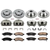 PowerStop Z17 Evolution Plus Stock Replacement Brake Kits with Calipers KCOE2060 Disc Kit, OE Replacement, Natural Calipers, Front and Rear, Buick, Chevy, GMC, Kit thumbnail 2