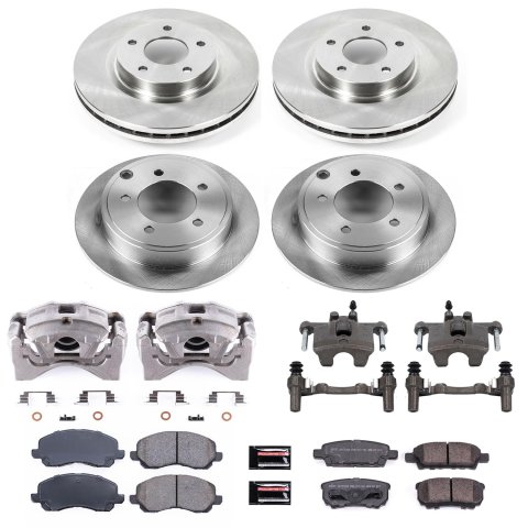 PowerStop Z17 Evolution Plus Stock Replacement Brake Kits with Calipers KCOE2840 Disc Kit, Replacement, Front and Rear, Solid Surface Rotors, Chrysler, Dodge, Jeep, Kit thumbnail 2