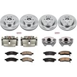 PowerStop Z17 Evolution Plus Stock Replacement Brake Kits with Calipers KCOE4466 Disc Kits, Autospecialty Calipers, Front and Rear, Solid Surface Rotors, Buick, Chevrolet, GMC, Saturn, Kit thumbnail 2