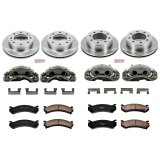 PowerStop Z17 Evolution Plus Stock Replacement Brake Kits with Calipers KCOE2027 Disc Kits, Replacement, Pads, Rotors, Calipers, Front, Rear, Chevrolet, GMC, Kit thumbnail 2