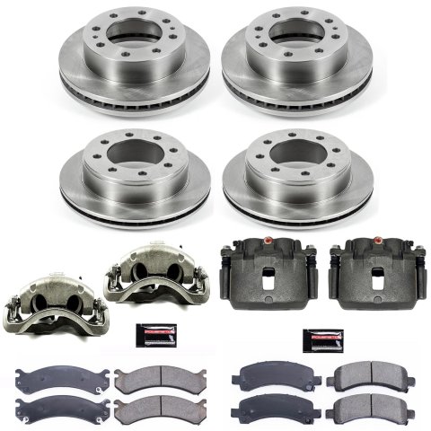 Power Stop 14-16 Chevrolet Express 3500 Front & Rear Autospecialty Kit w/Cals (Bundled Kit)