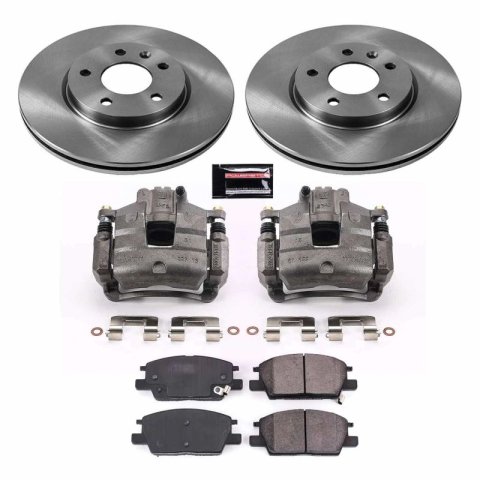 PowerStop Z17 Evolution Plus Stock Replacement Brake Kits with Calipers KCOE7566 Disc Kit, Replacement, Front and Rear, Solid Surface, Buick, Chevrolet, Kit thumbnail 3