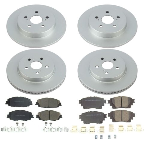 Power Stop 2019 Toyota Corolla Front & Rear Z17 Evolution Geomet Coated Brake Kit (1x psbCRK8328, 1x psbCRK8336) thumbnail 6