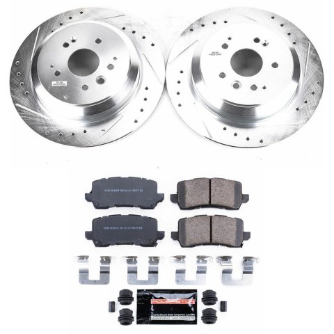 Power Stop 17-19 Acura MDX Front & Rear Z23 Evolution Sport Brake Kit (1x psbK7352, 1x psbK7901) thumbnail 3