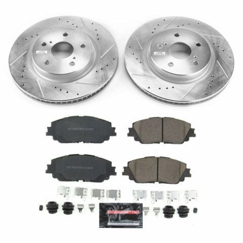 Power Stop 2019 Toyota Avalon Front & Rear Z23 Evolution Sport Brake Kit (1x psbK7739, 1x psbK7895) thumbnail 2