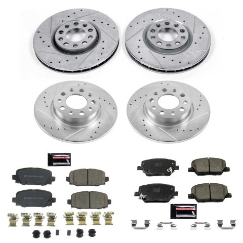 Power Stop 17-19 Jeep Compass Front & Rear Z23 Evolution Sport Brake Kit (1x psbK7299, 1x psbK7736) thumbnail 4