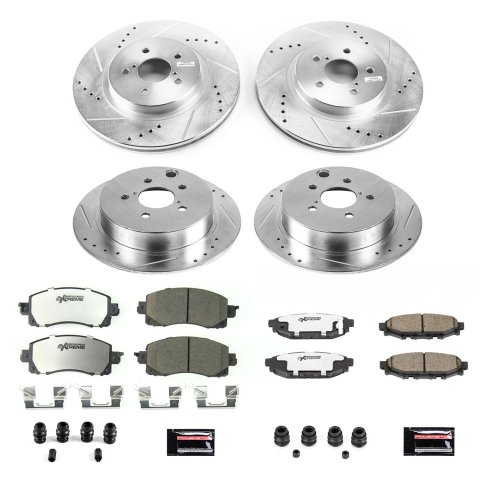Power Stop 18-19 Subaru Crosstrek Front & Rear Z26 Street Warrior Brake Kit (1x psbK6107-26, 1x psbK7892-26) thumbnail 5