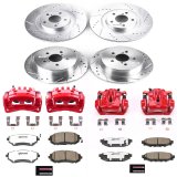Power Stop 06-09 Subaru Legacy Front & Rear Z26 Street Warrior Brake Kit w/Calipers (1x psbKC4632A-26, 1x psbKC3038A-26) thumbnail 6