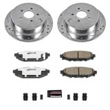 Power Stop 09-10 Subaru Forester Front & Rear Z26 Street Warrior Brake Kit w/Calipers (1x psbKC4631-26, 1x psbKC3038A-26) thumbnail 5