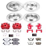 Power Stop 13-15 Acura ILX Front & Rear Z26 Street Warrior Brake Kit w/Calipers (1x psbKC6317-26, 1x psbKC1243-26) thumbnail 3