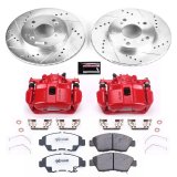 Power Stop 13-15 Acura ILX Front & Rear Z26 Street Warrior Brake Kit w/Calipers (1x psbKC6317-26, 1x psbKC1243-26) thumbnail 9